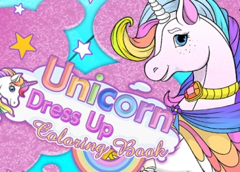 Unicorn Dress Up Coloring Book